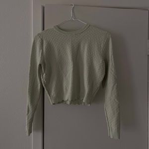 Zara pale green crop sweater